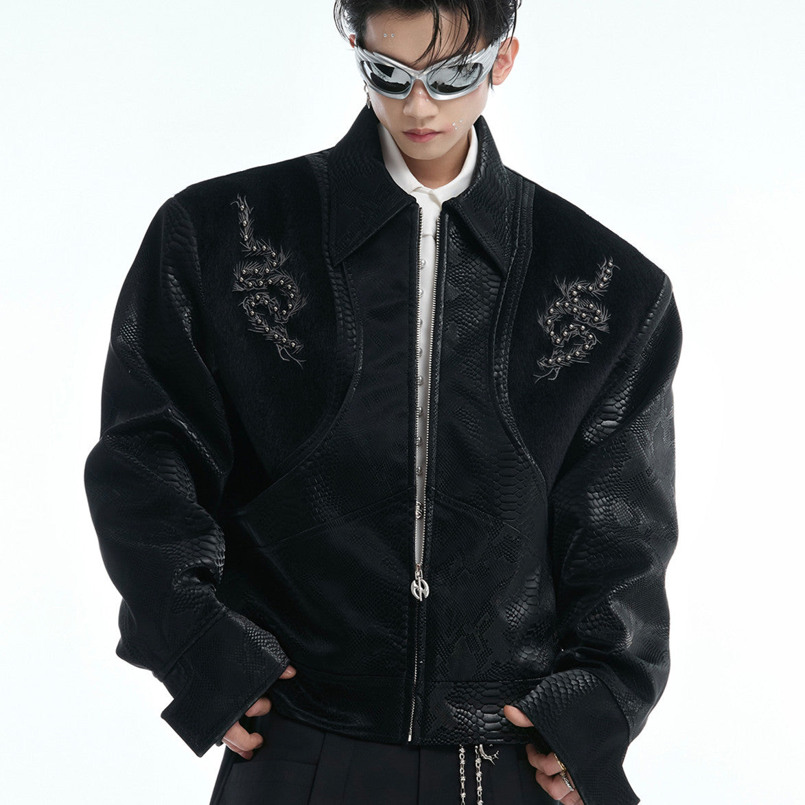 Snakeskin Stitching Jacket