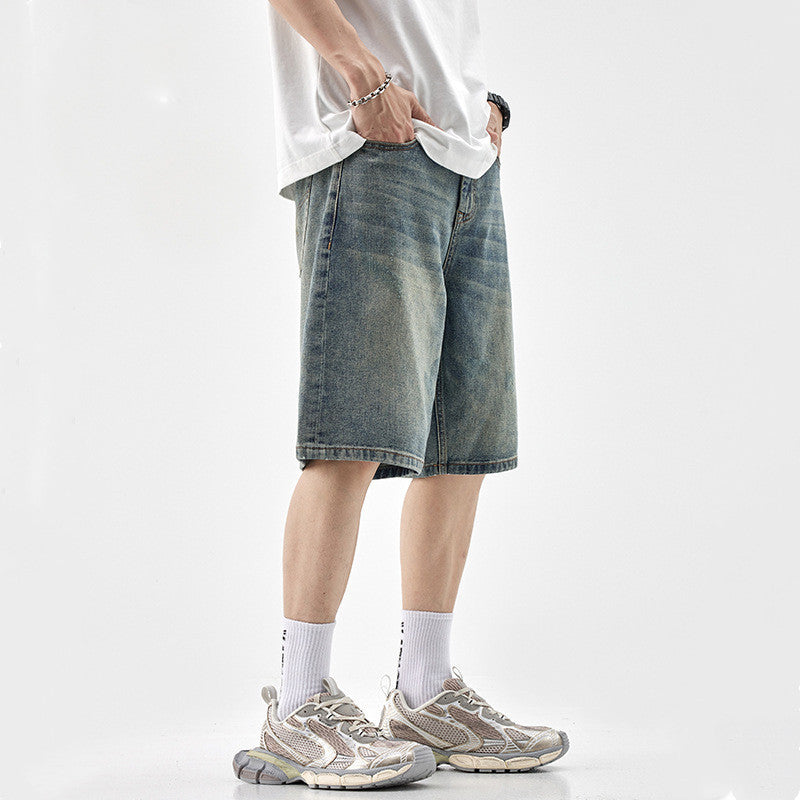 Plus Size Baggy Denim Shorts