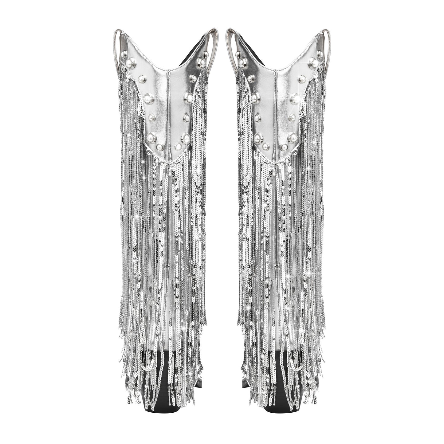 Sequin Tassel Pointed Sleeve