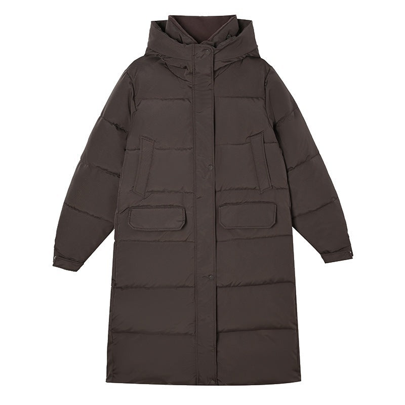 Cotton-Padded Over-the-Knee Coat