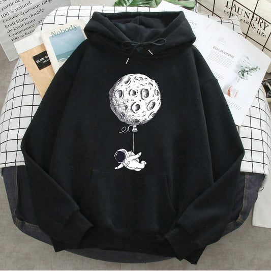 Loose Casual Printed Hoodie