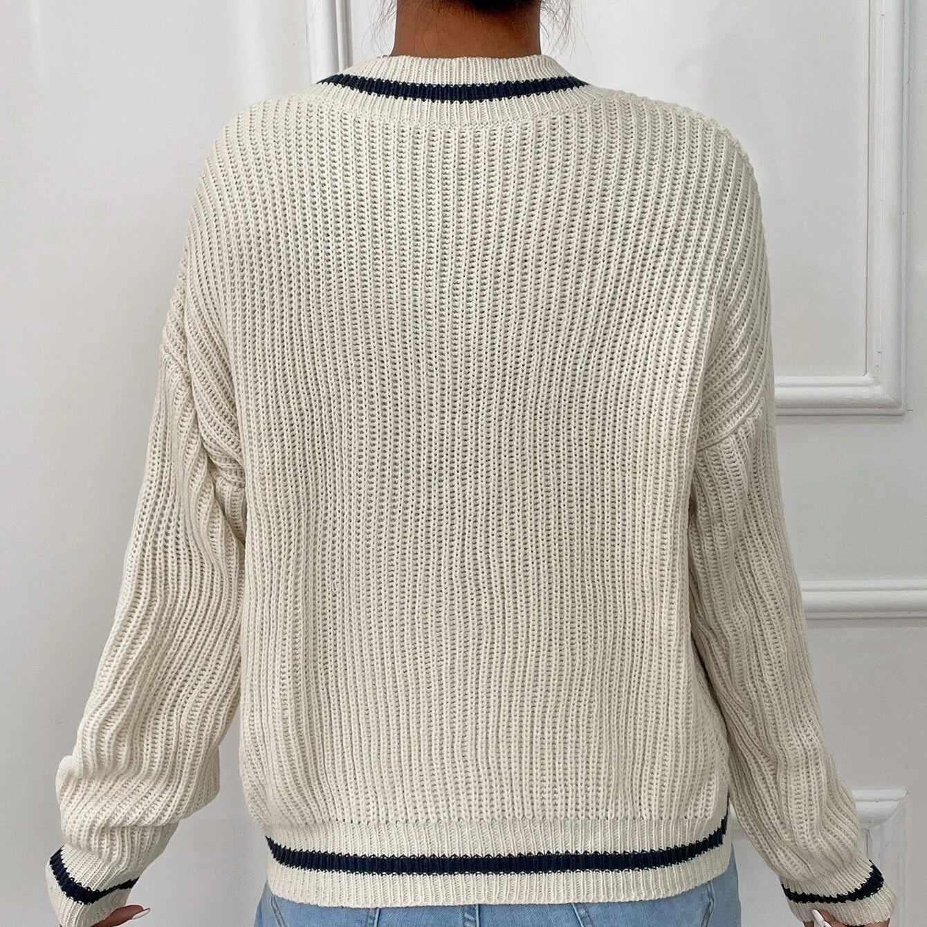 Winter Striped Pullover Sweater