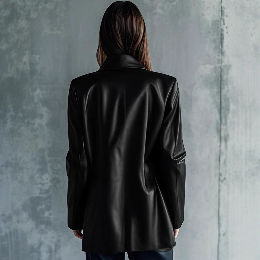 Versatile Casual Leather Jacket