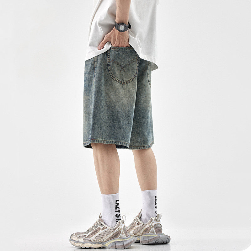 Plus Size Baggy Denim Shorts