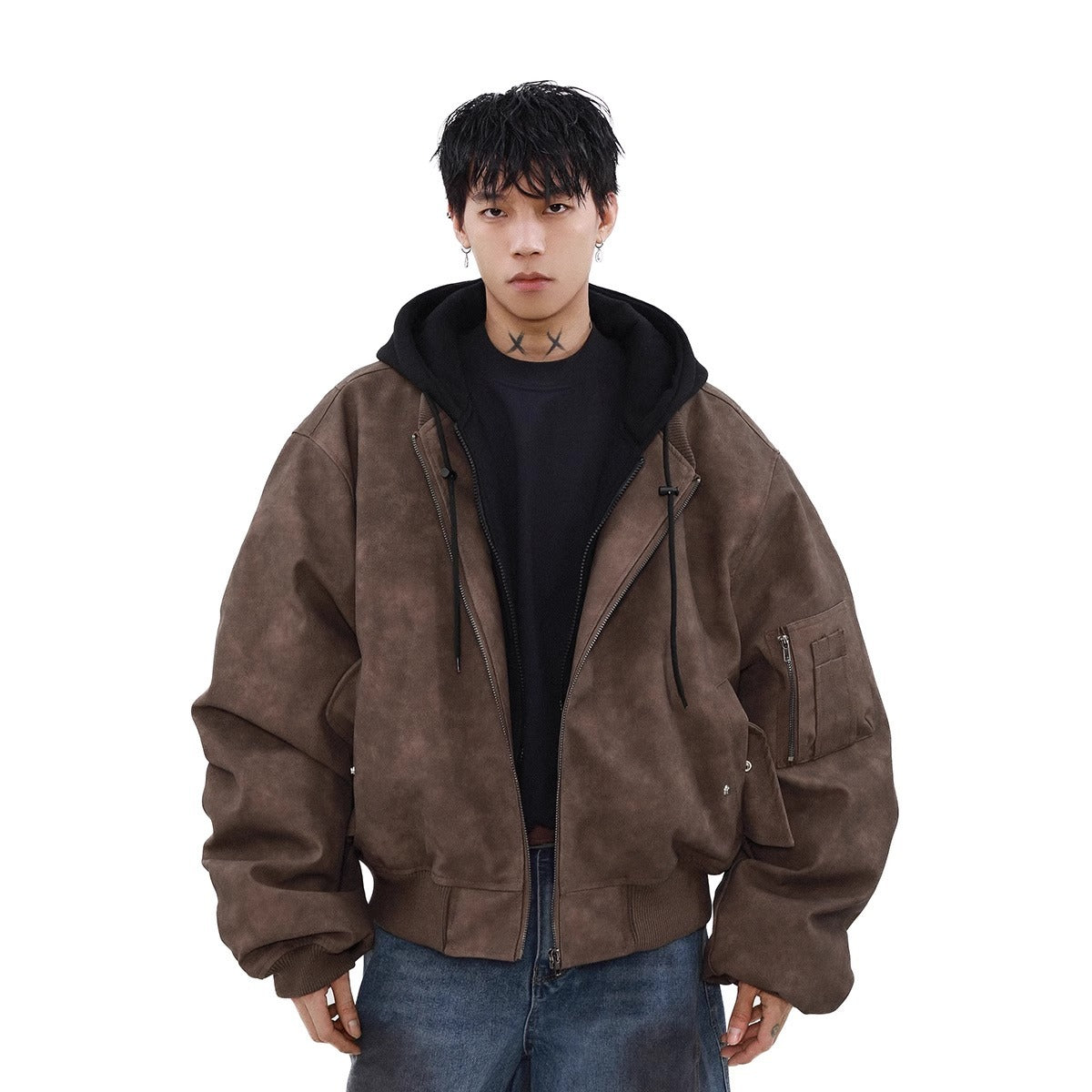 Loose Casual Hooded Coat