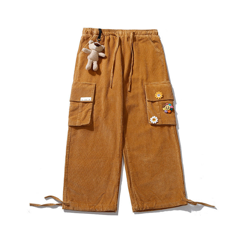 Loose Straight Corduroy Pants