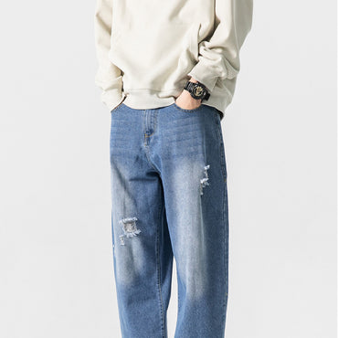 Retro White Ripped Denim