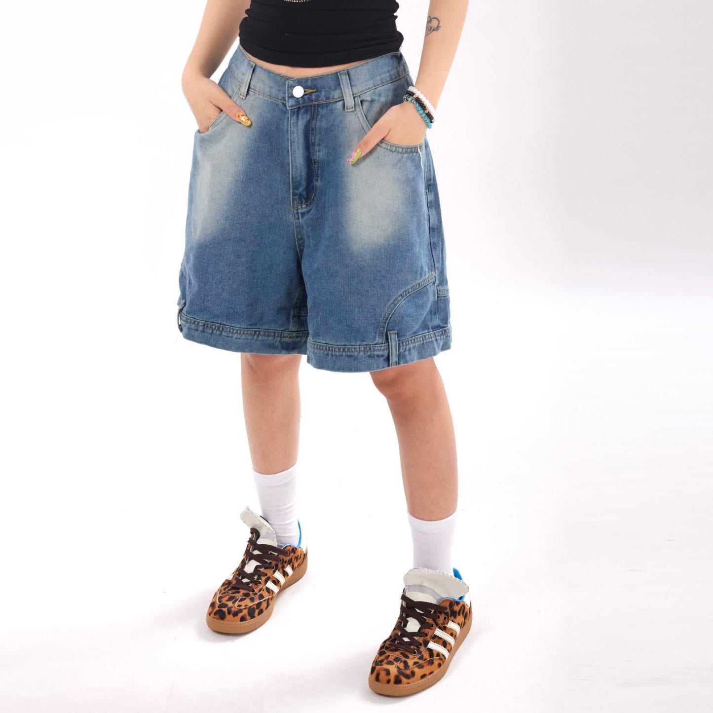 Baggy Denim Shorts Men And Women