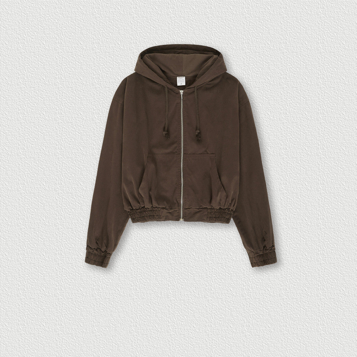 Vintage Washed Distressed Zip Hoodie