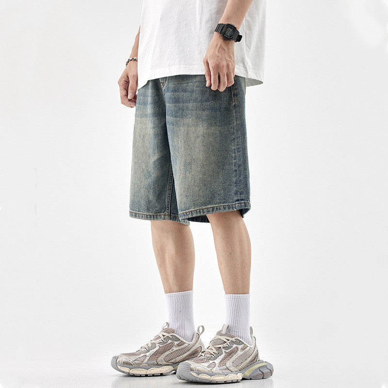 Plus Size Baggy Denim Shorts