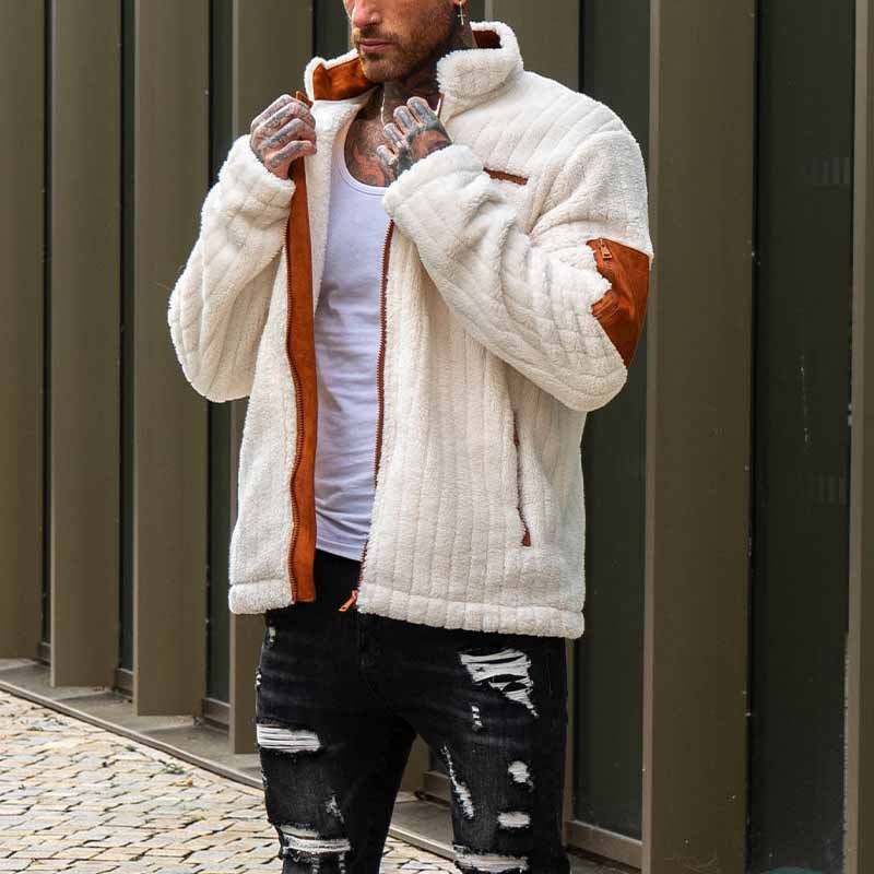 Color Collision Plush Jacket