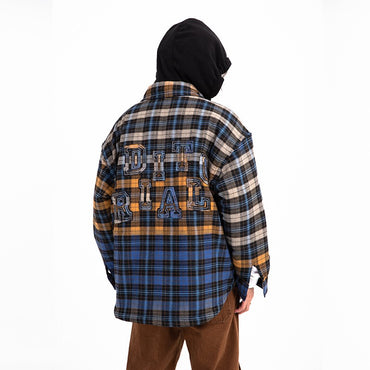 GridRush Hooded Flannel Jacket