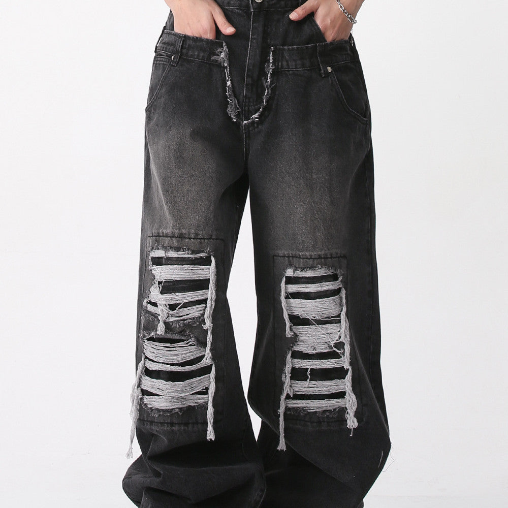Loose Fitting Wide Leg Jeans