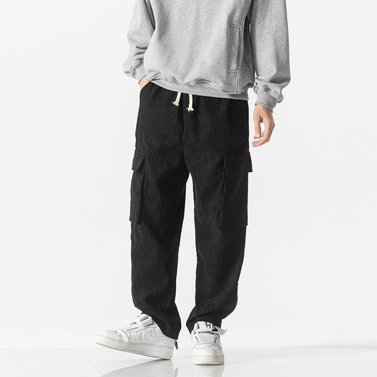 Workwear Loose Straight Corduroy Pants