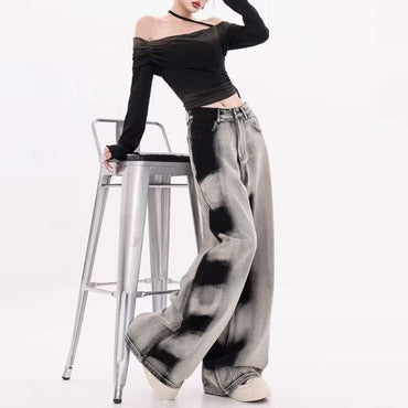 Retro Gradient Tie-dyed Jeans