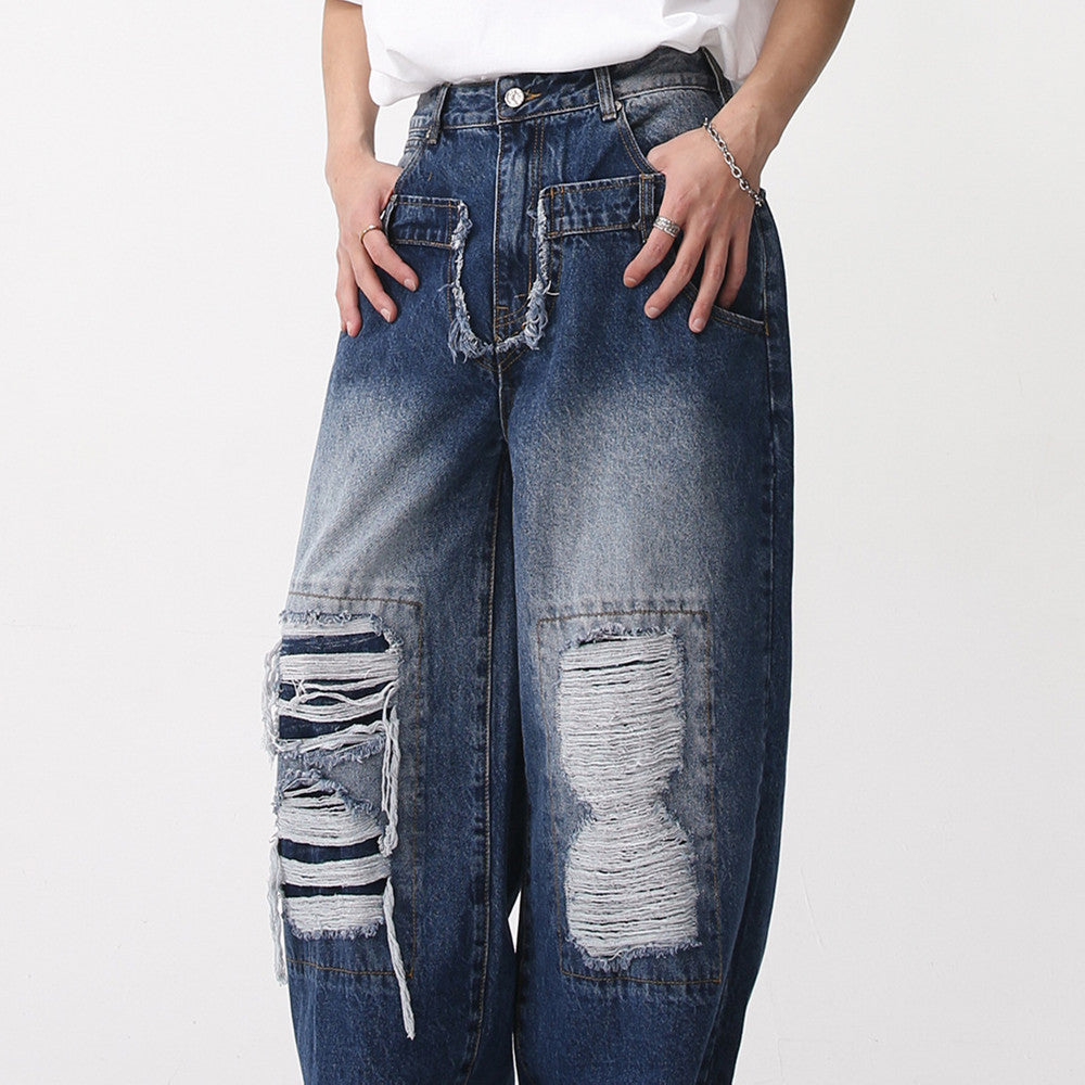 Loose Fitting Wide Leg Jeans