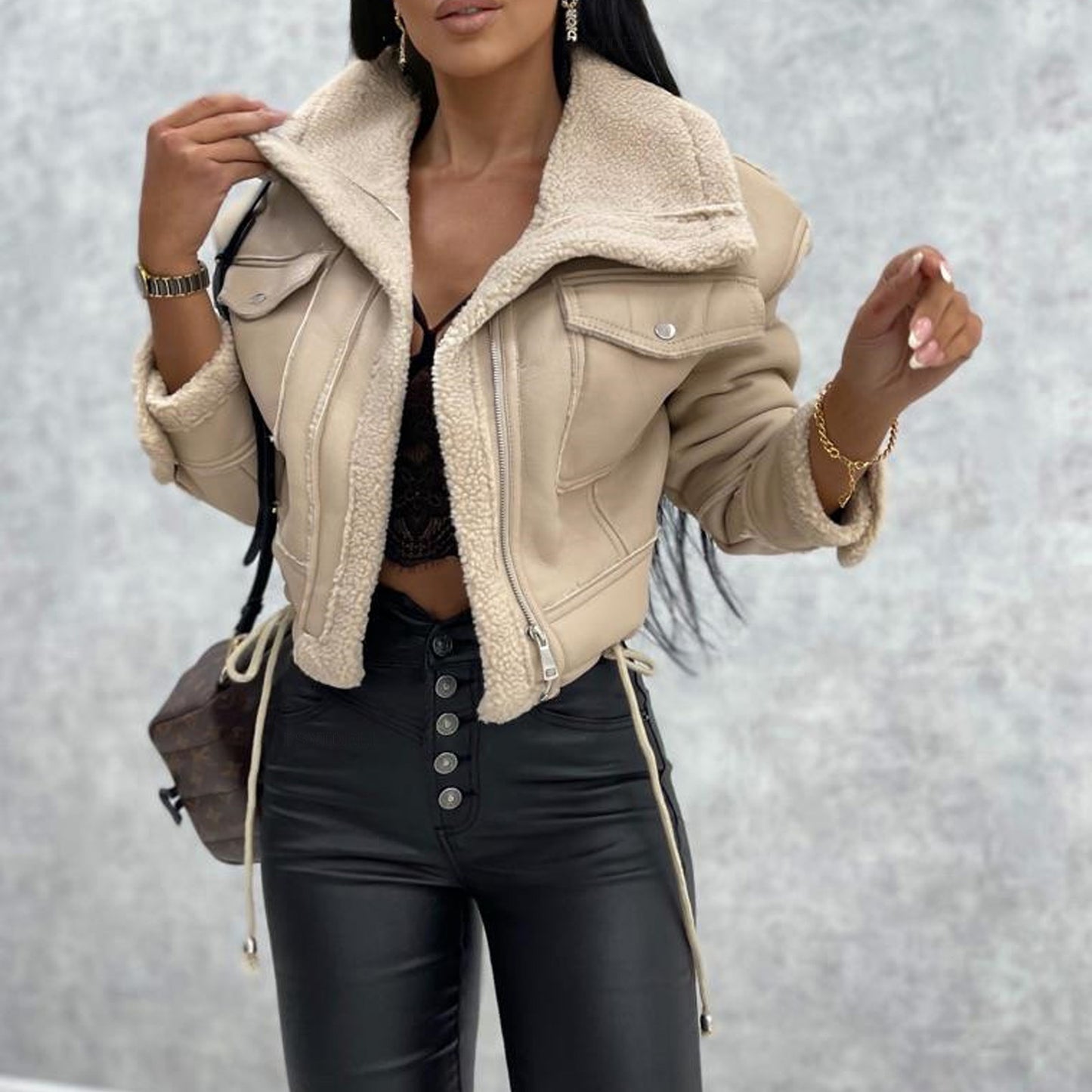 Winter New Lamb Wool Short Coat