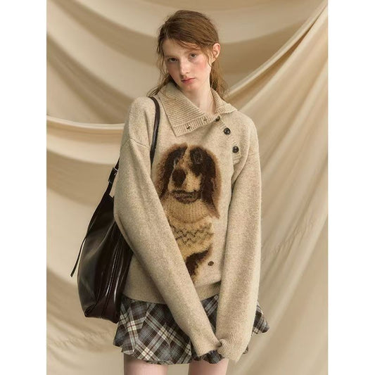 Retro Loose French Ins Sweater