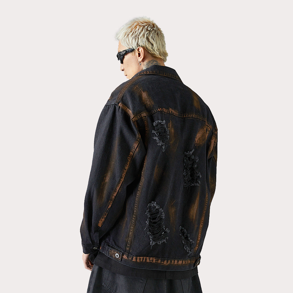 Fashion Holes Denim Jacket