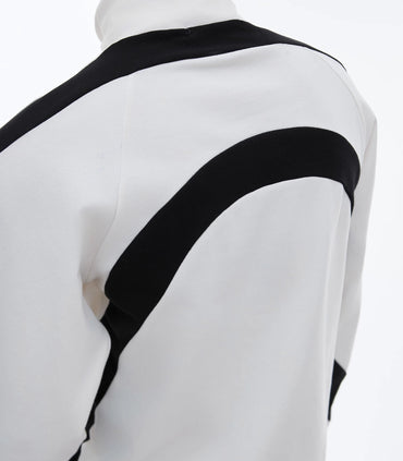 Contrast Panel Patch Sweatshirt