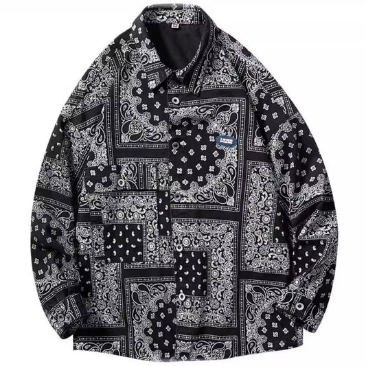 Full Printed Loose Denim Jacket