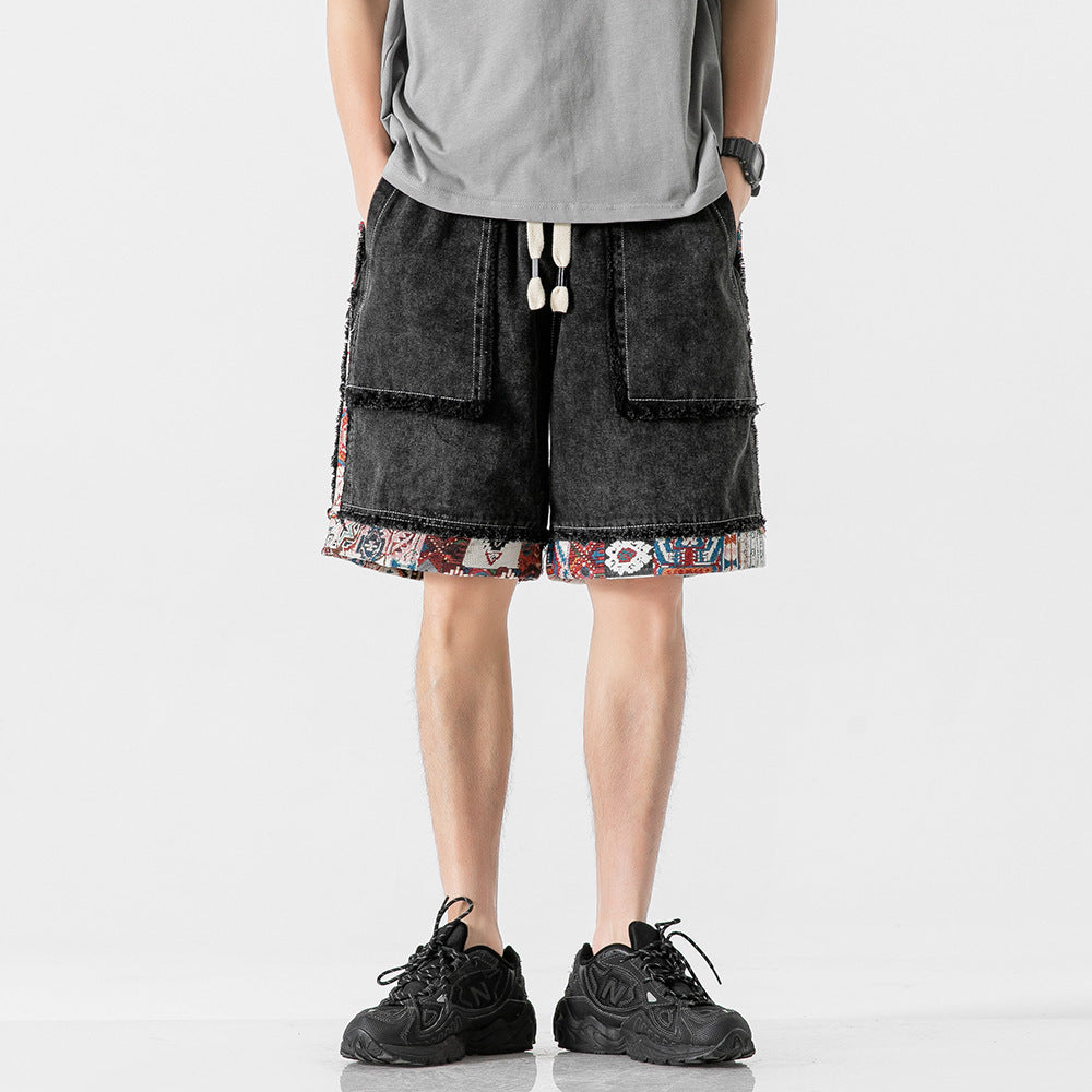Raw Edge Denim Shorts