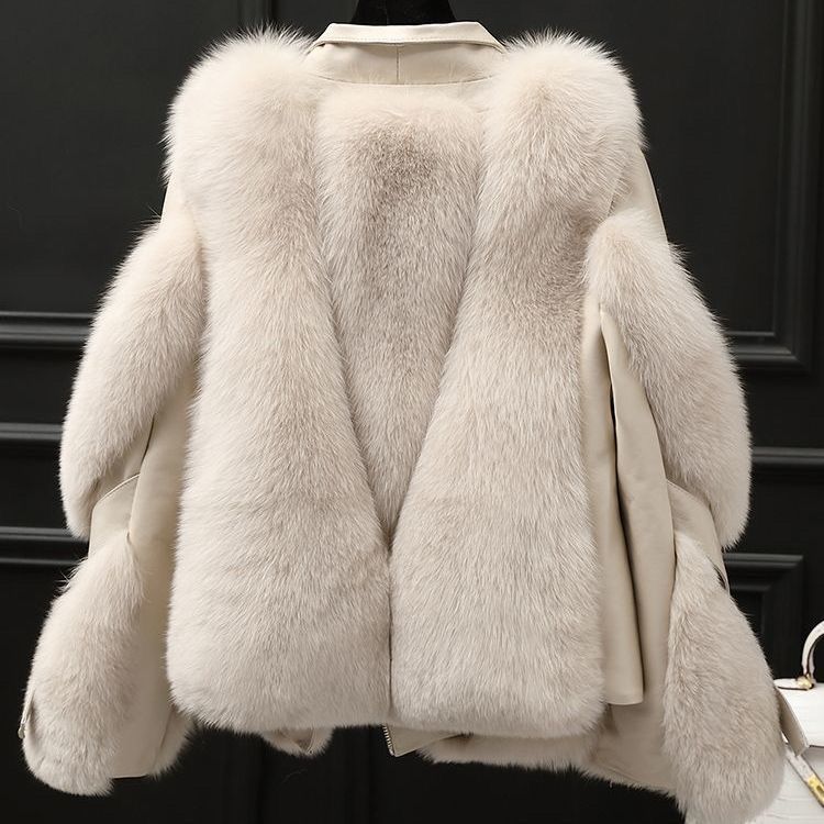 Fur Long Wool Coat