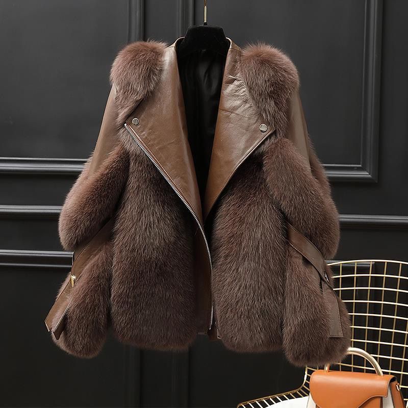 Fur Long Wool Coat