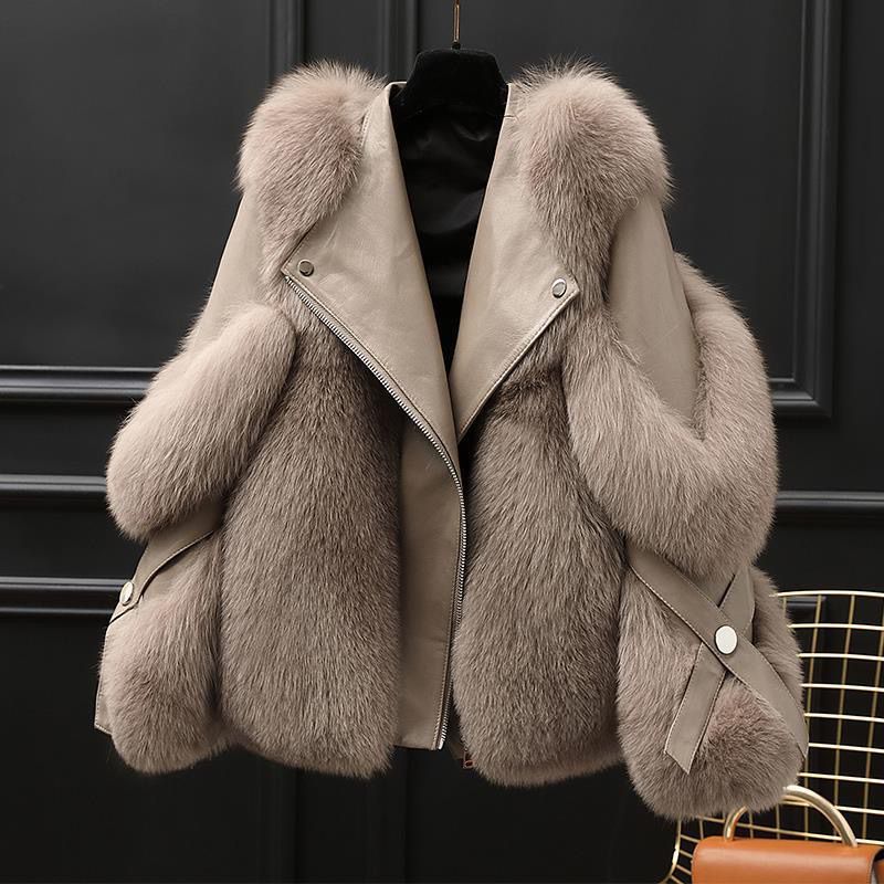 Fur Long Wool Coat