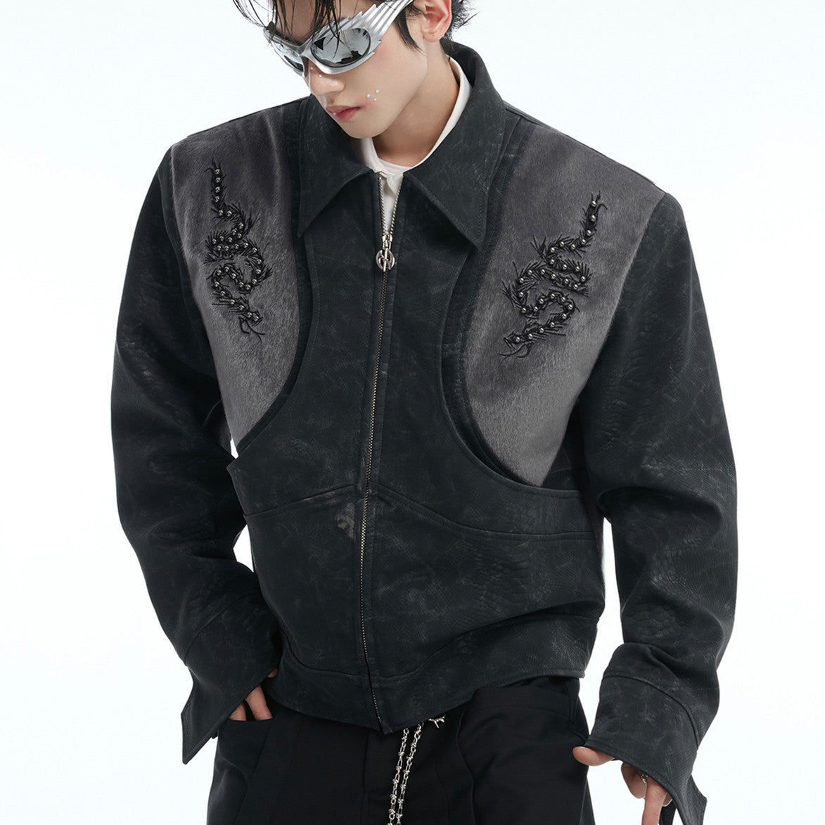 Snakeskin Stitching Jacket