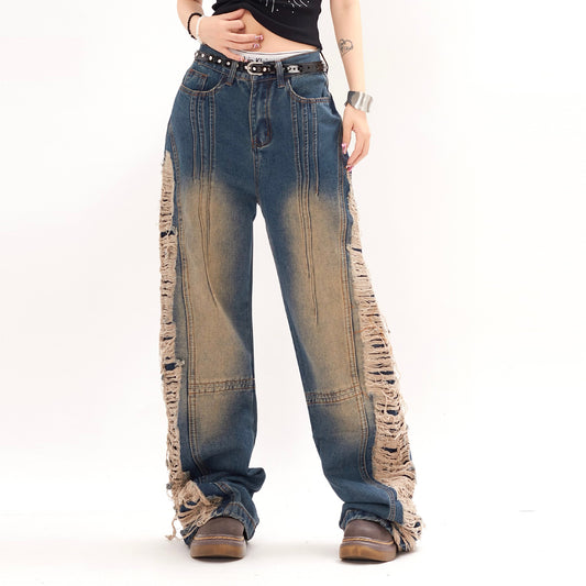 Ripped Denim Trousers