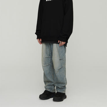 Light Wash Grey Denim Baggy