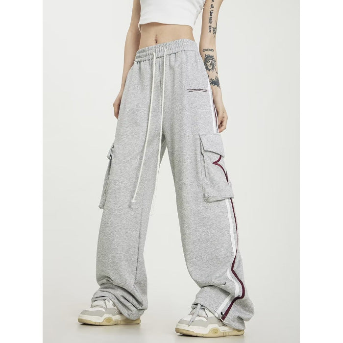 Embroidered Striped Sweatpant