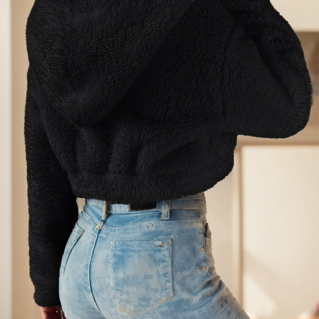 Zip-up Teddy Hoodie
