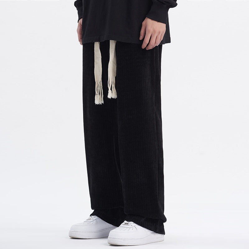 Loose Straight Corduroy Pants