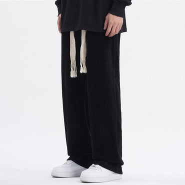 Loose Straight Corduroy Pants