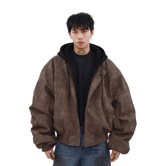 Loose Casual Hooded Coat