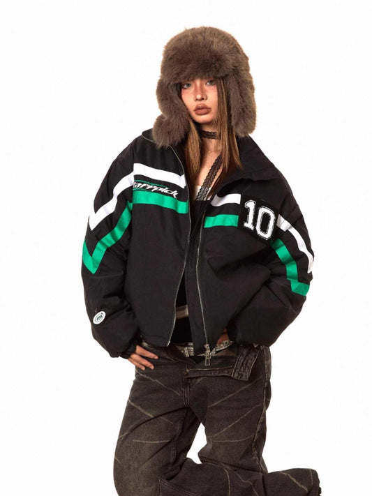 Varsity Stripe Puffer Jacket