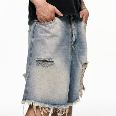 Retro Washed Old Men's Denim Shorts