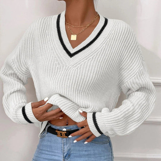 Winter Striped Pullover Sweater