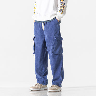 Workwear Loose Straight Corduroy Pants