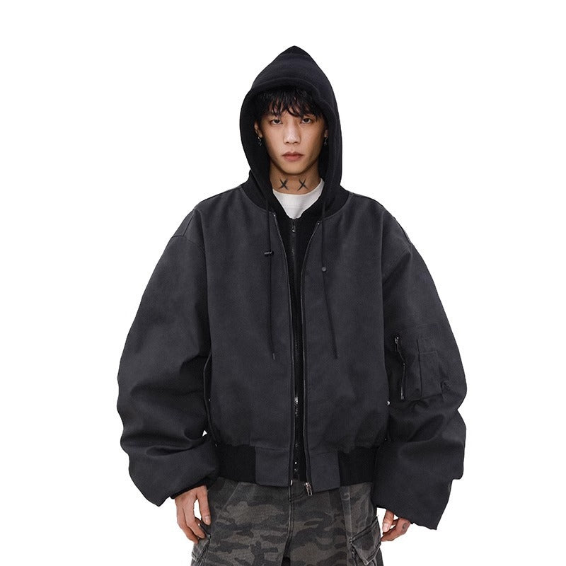 Loose Casual Hooded Coat
