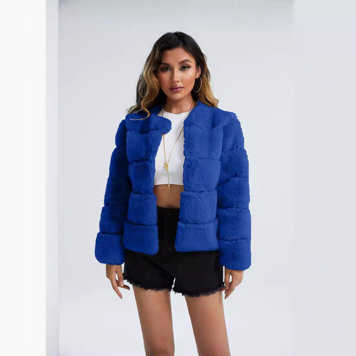 Artificial Fox Fur Coat