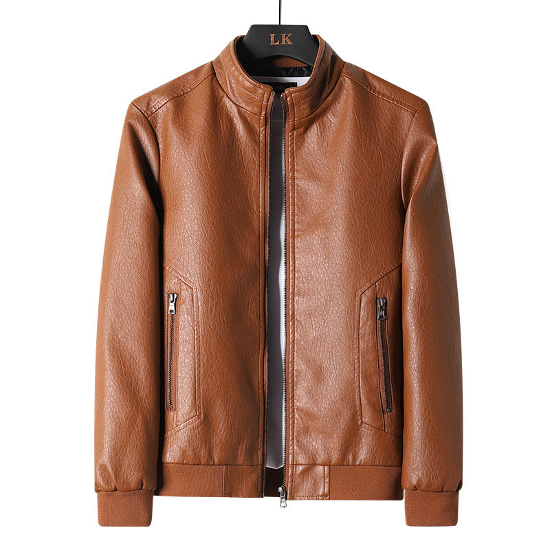 Men's Simplicity Leather Coat