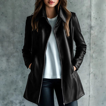 Versatile Casual Leather Jacket