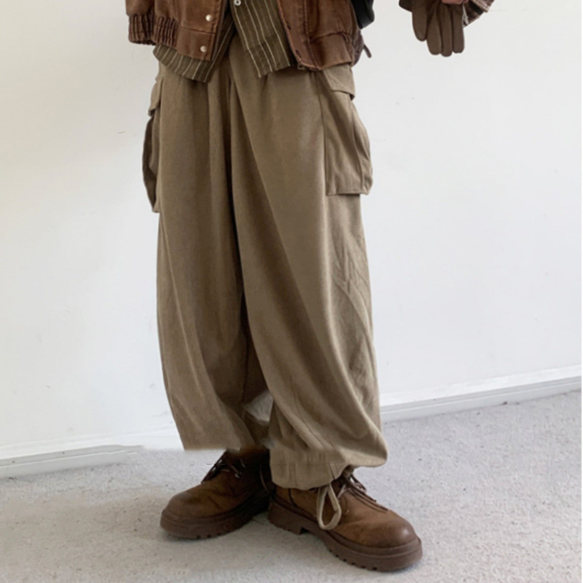 Retro Corduroy Workwear Pants