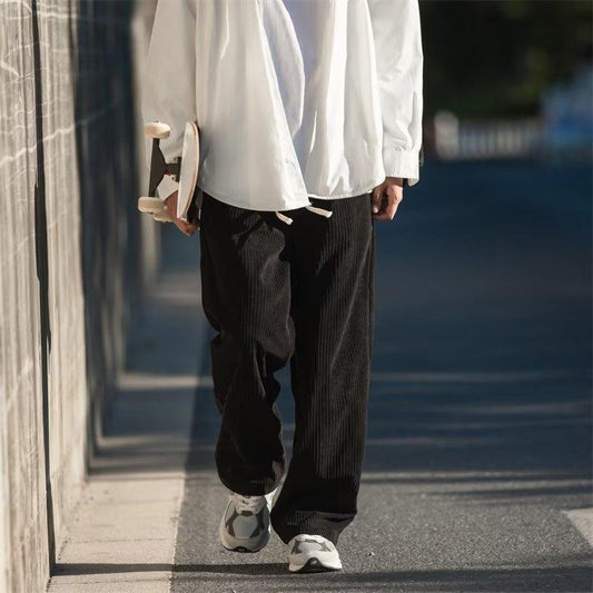 Loose Leisure Corduroy Pants