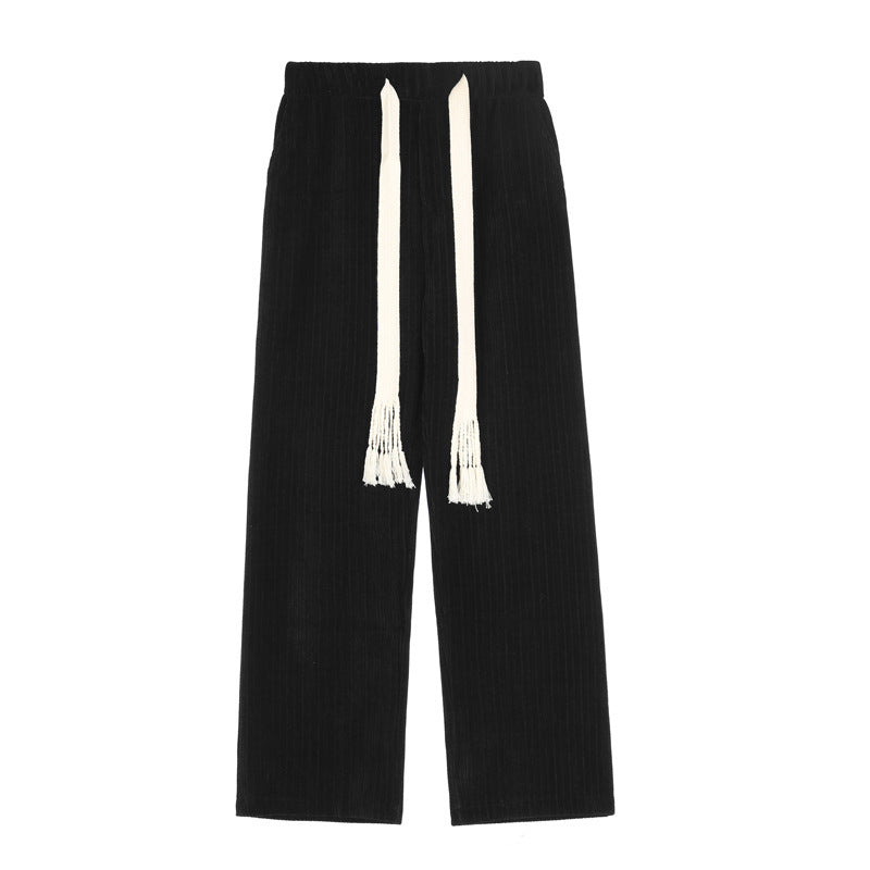Loose Straight Corduroy Pants