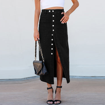 Irregular Slit Midi Dress