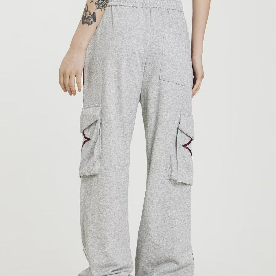 Embroidered Striped Sweatpant
